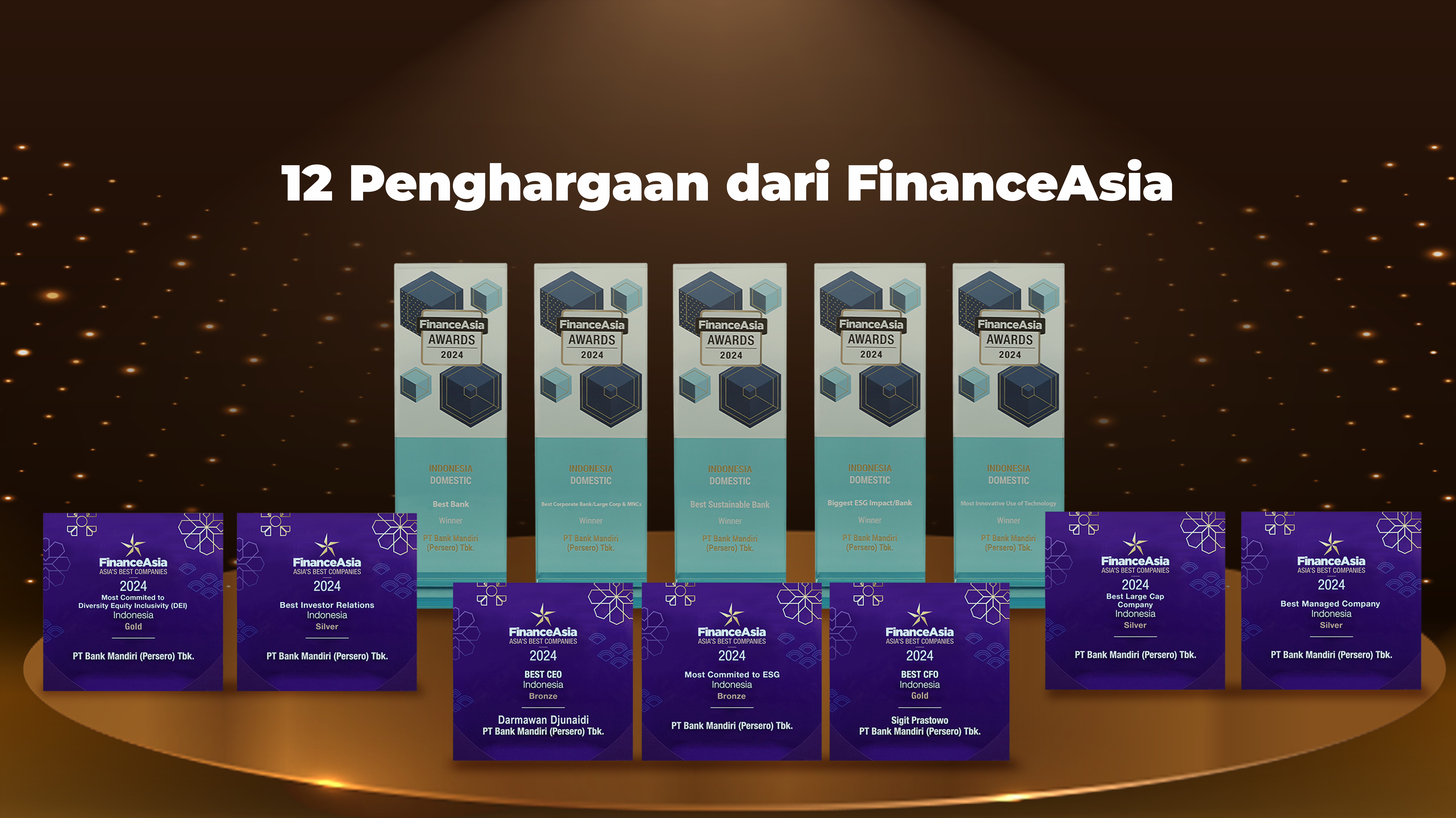 Bank Mandiri mendapatkan penghargaan terbanyak pada FinanceAsia Award 2024