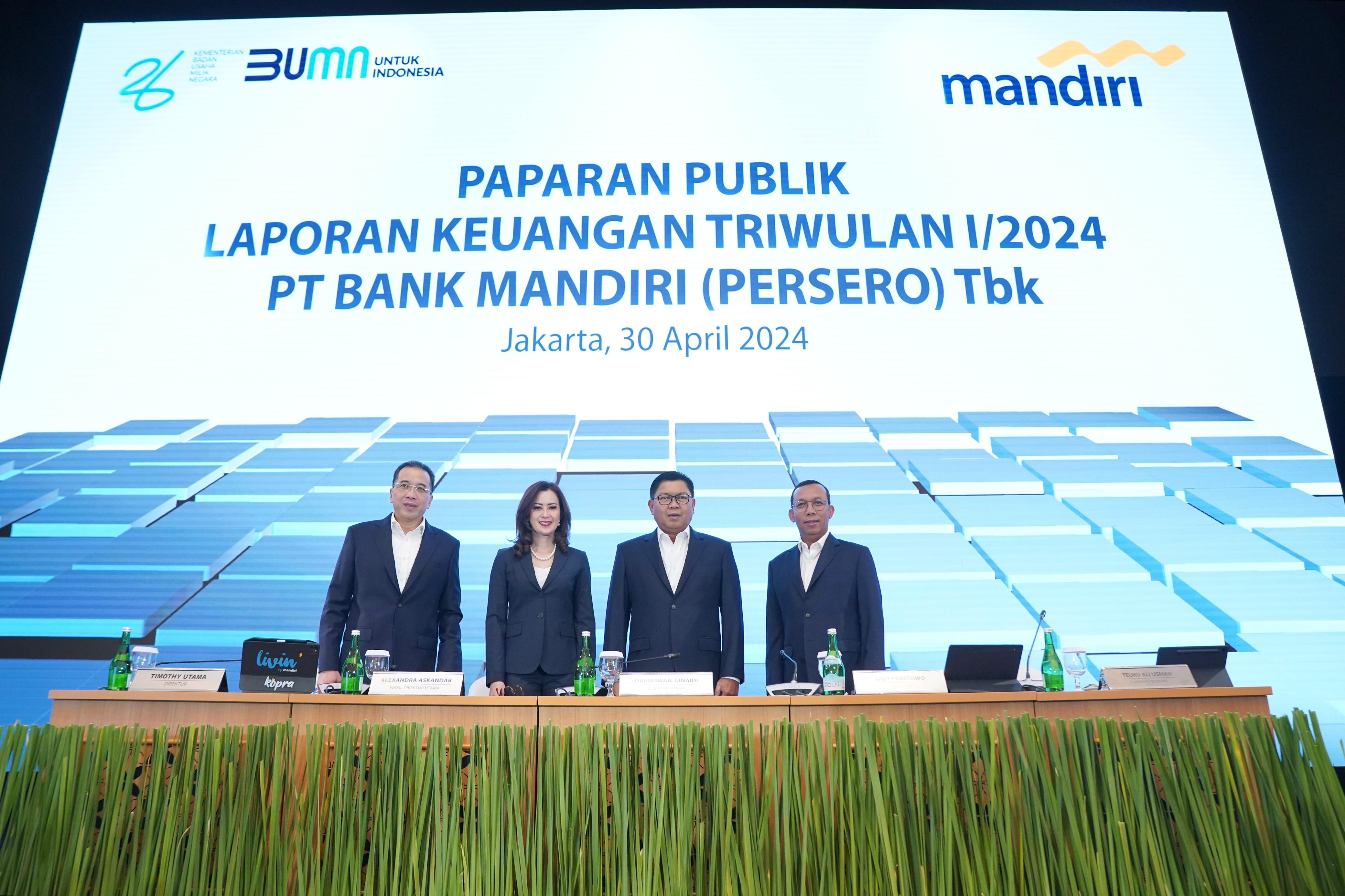 Bank Mandiri Catat Realisasi Kredit Kuartal I 2024 Tembus Rp1.435 Triliun