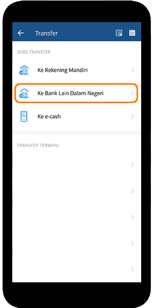 mandiri online app transfer ke rekening mandiri