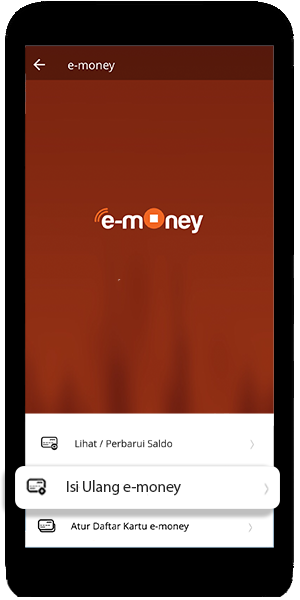 mandiri online app isi ulang e-money
