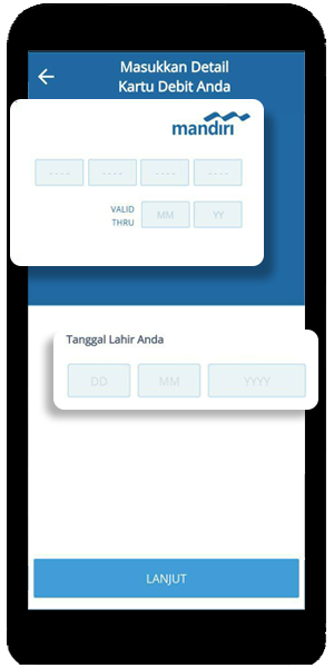 mandiri online app detail kartu debit