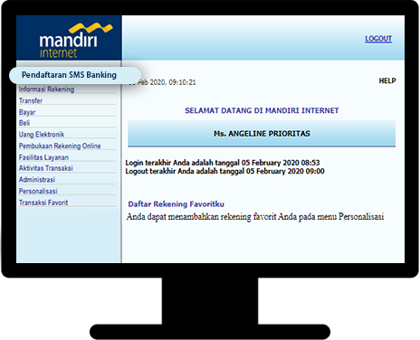 internet banking pendaftaran sms banking