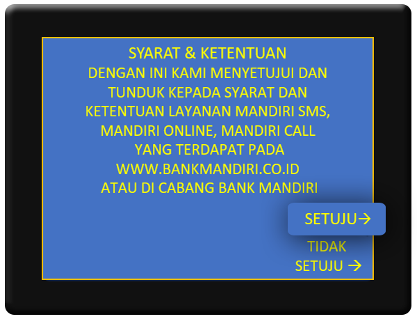 Syarat dan ketentuan sms banking