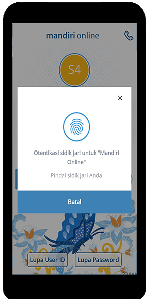 mandiri online app pilih jumlah top up