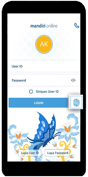 mandiri online app pilih jumlah top up