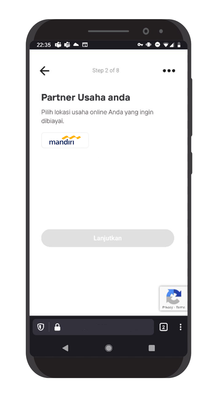 mandiri online app isi nomor kartu e-money 