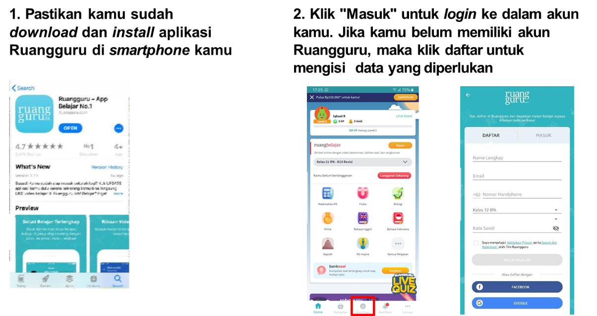 Download Ruang Guru Aplikasi Belajar Nomor 1 - Seputaran Guru