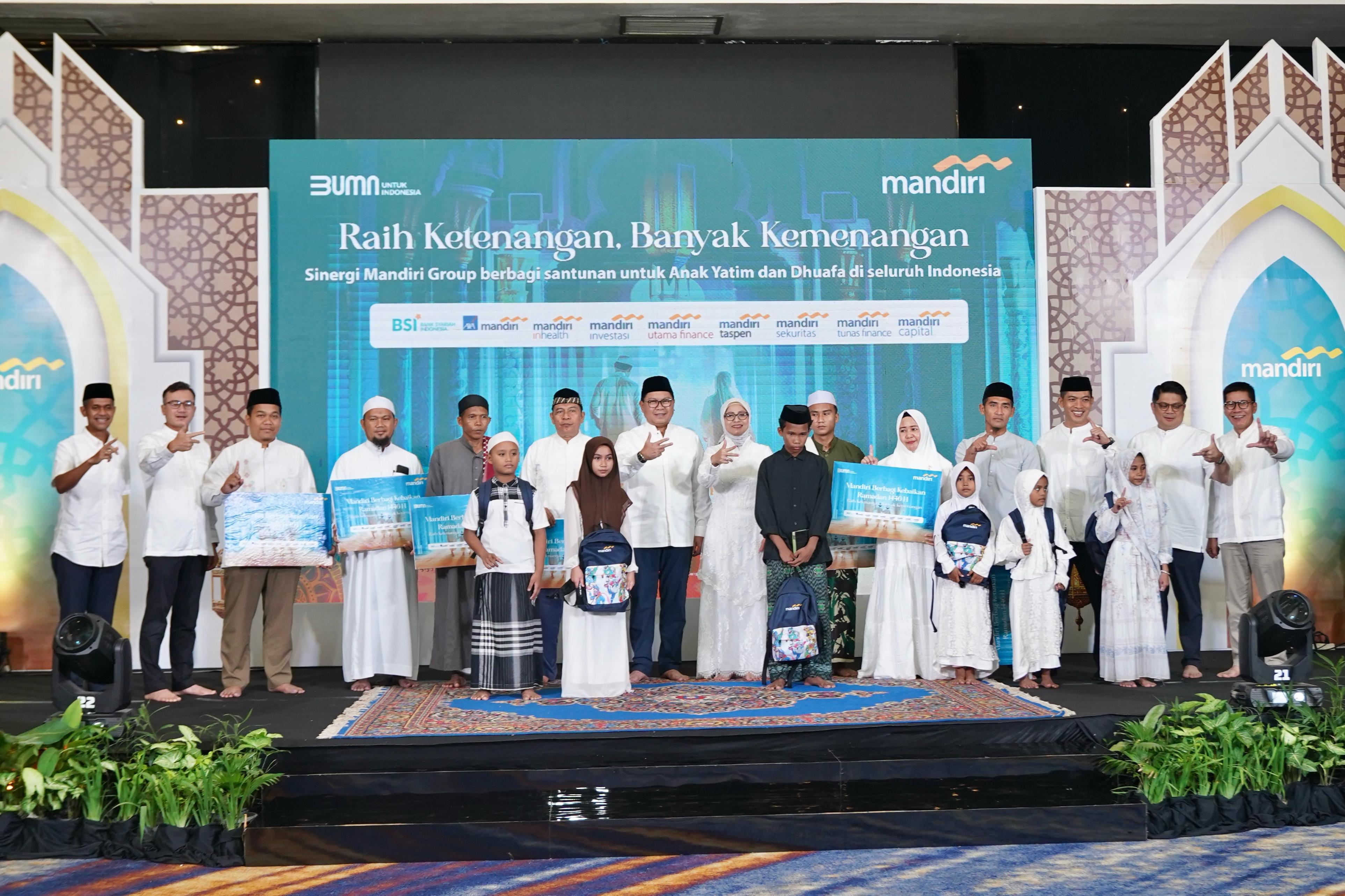 Berbagi Kebaikan Ramadan 1446 H,  Bank Mandiri Group Santuni 57.600 Anak Yatim, dan Lansia serta 668 Yayasan di Sulawesi dan Maluku, santunan diberikan kepada 2.050 penerima dan 35 yayasan